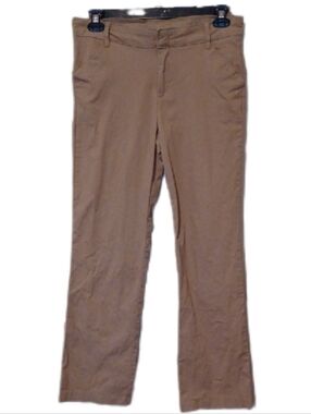 - Dickies Khaki Work Pants with Red Logo Patch